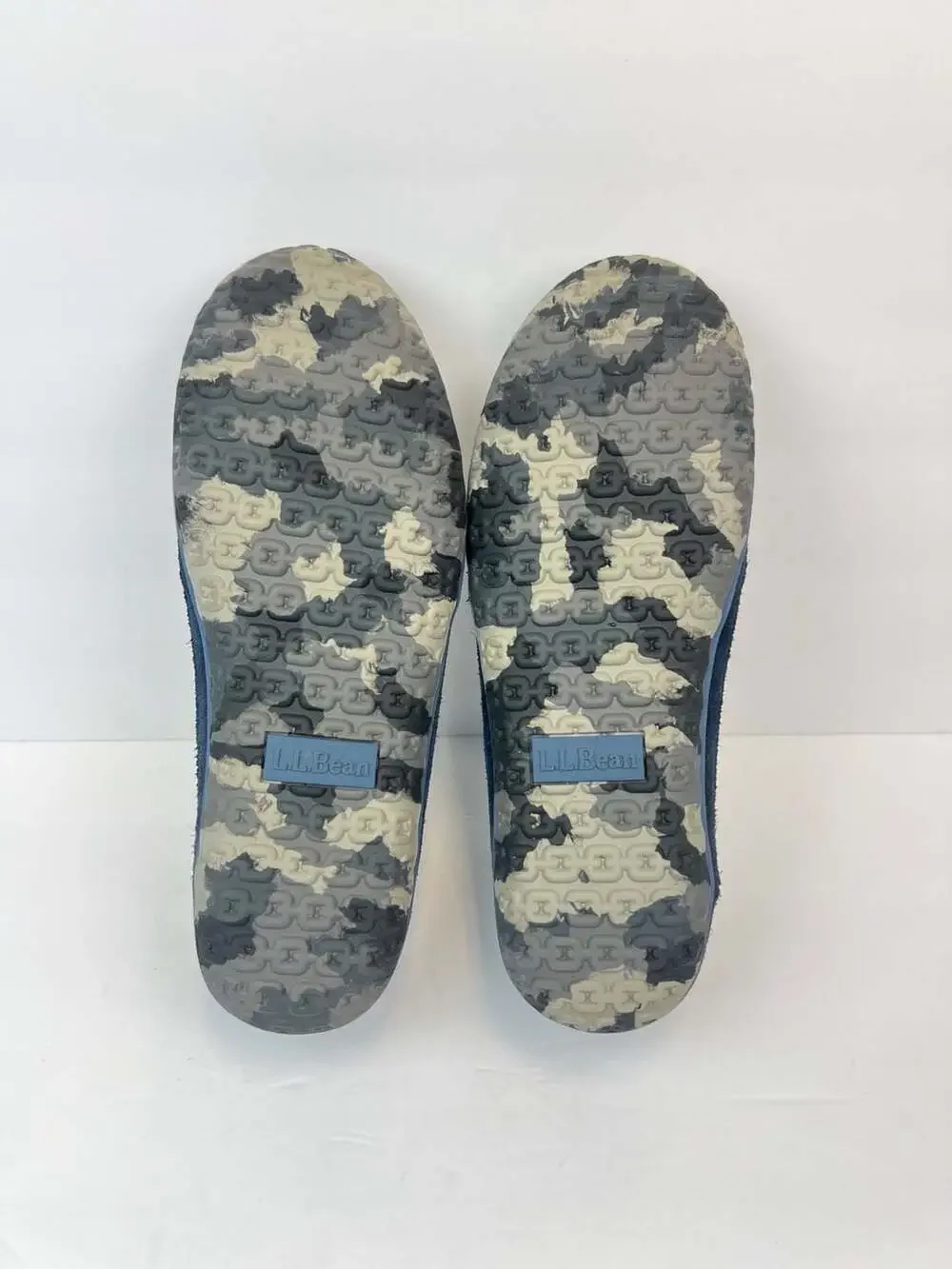 L.L.Bean Men's Mountain Moccasin Slippers Men’s Size 11M  Suede Blue